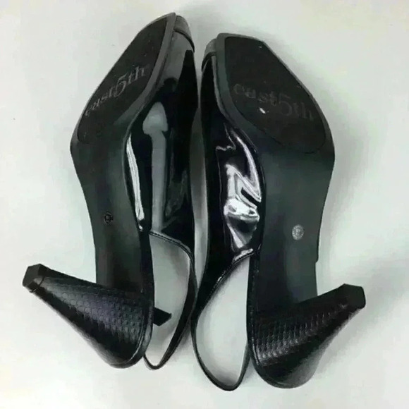 East 5th Heels Size 9.5 Snakeskin Print Peep Toe - Picture 6 of 10